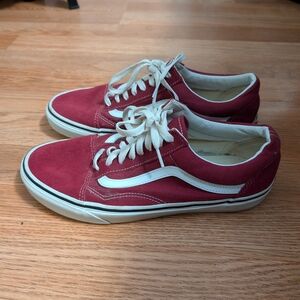 Red and White Sneakers